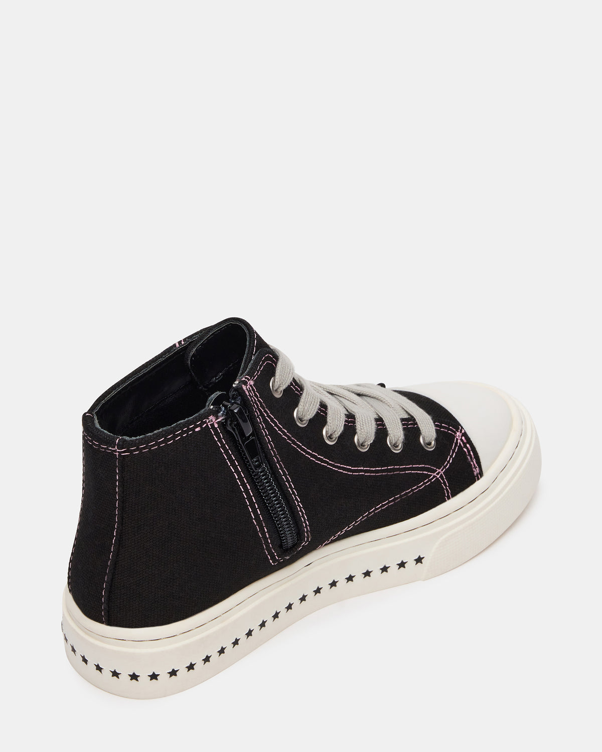 Kids' JOYCEE Black High-Top Lace-Up Girls' Sneaker | Steve Madden
