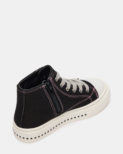 Kids' JOYCEE Black High-Top Lace-Up Girls' Sneaker | Steve Madden