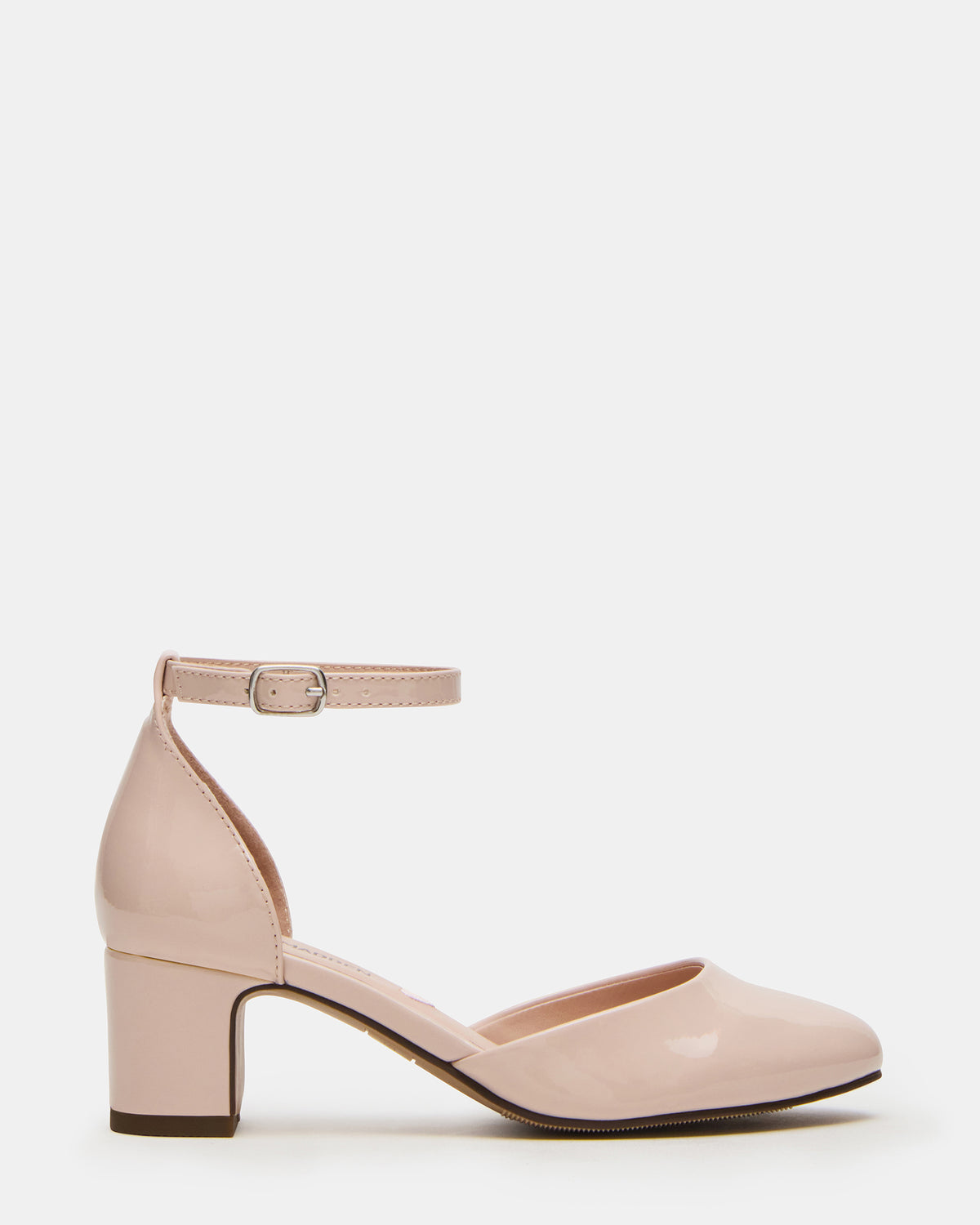 Kids' PRETTYY Blush Patent Girls' Block Heel | Steve Madden