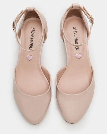 Kids' PRETTYY Blush Patent Girls' Block Heel | Steve Madden