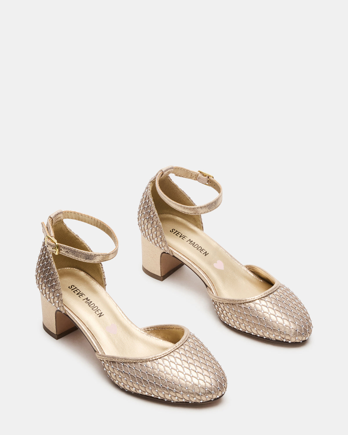 Kids' PRETTYY Gold Girls' Block Heel | Steve Madden