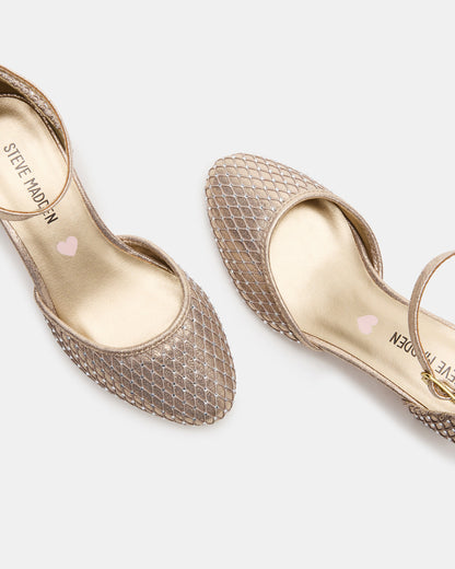 Kids' PRETTYY Gold Girls' Block Heel | Steve Madden
