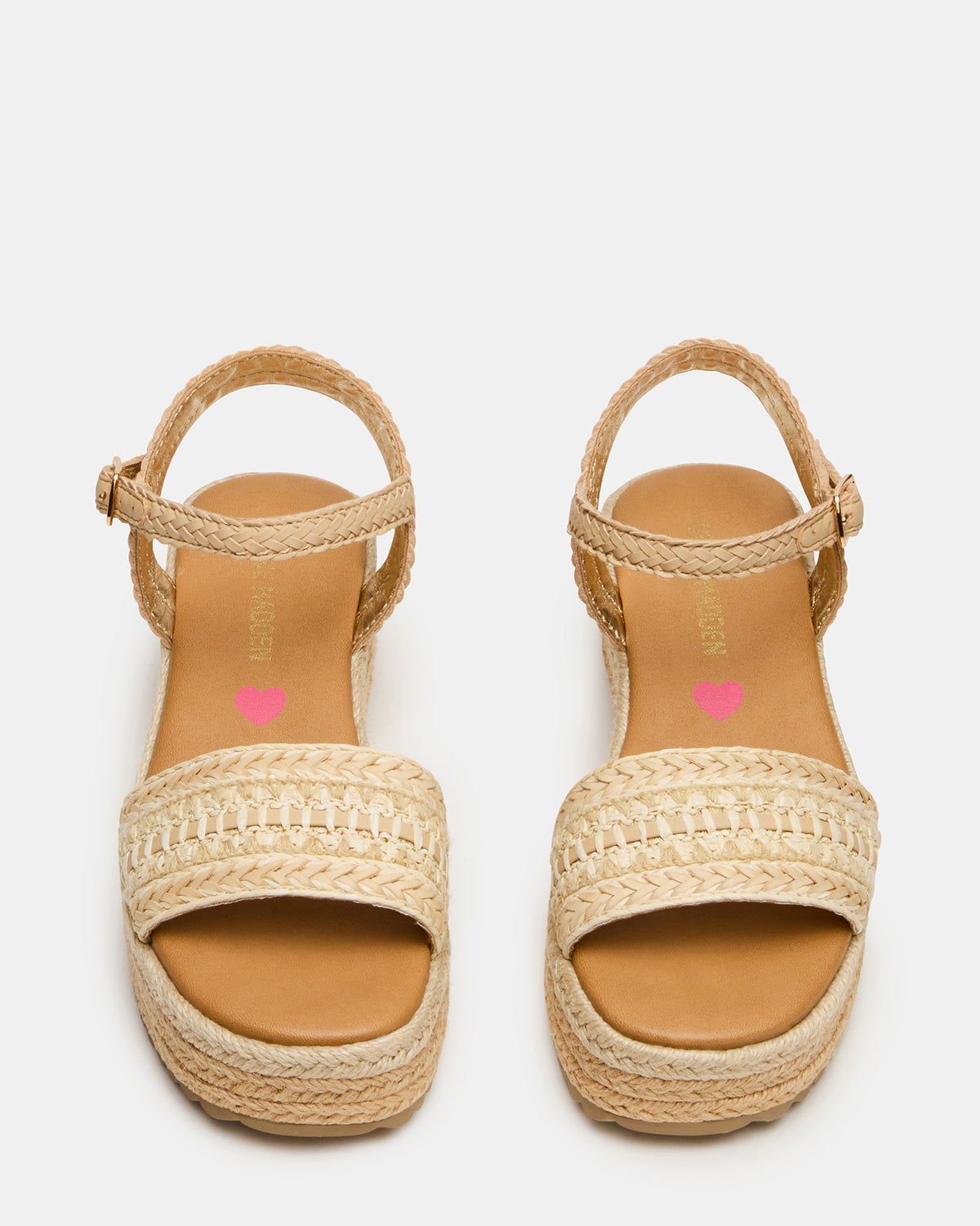 Kids' KIKO Natural Platform Raffia Wedge Girls' Sandal | Steve Madden