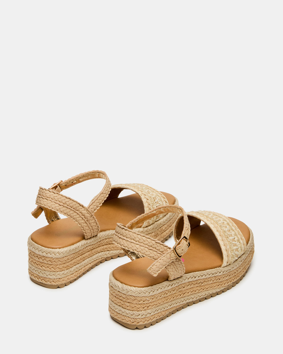 Kids' KIKO Natural Platform Raffia Wedge Girls' Sandal | Steve Madden