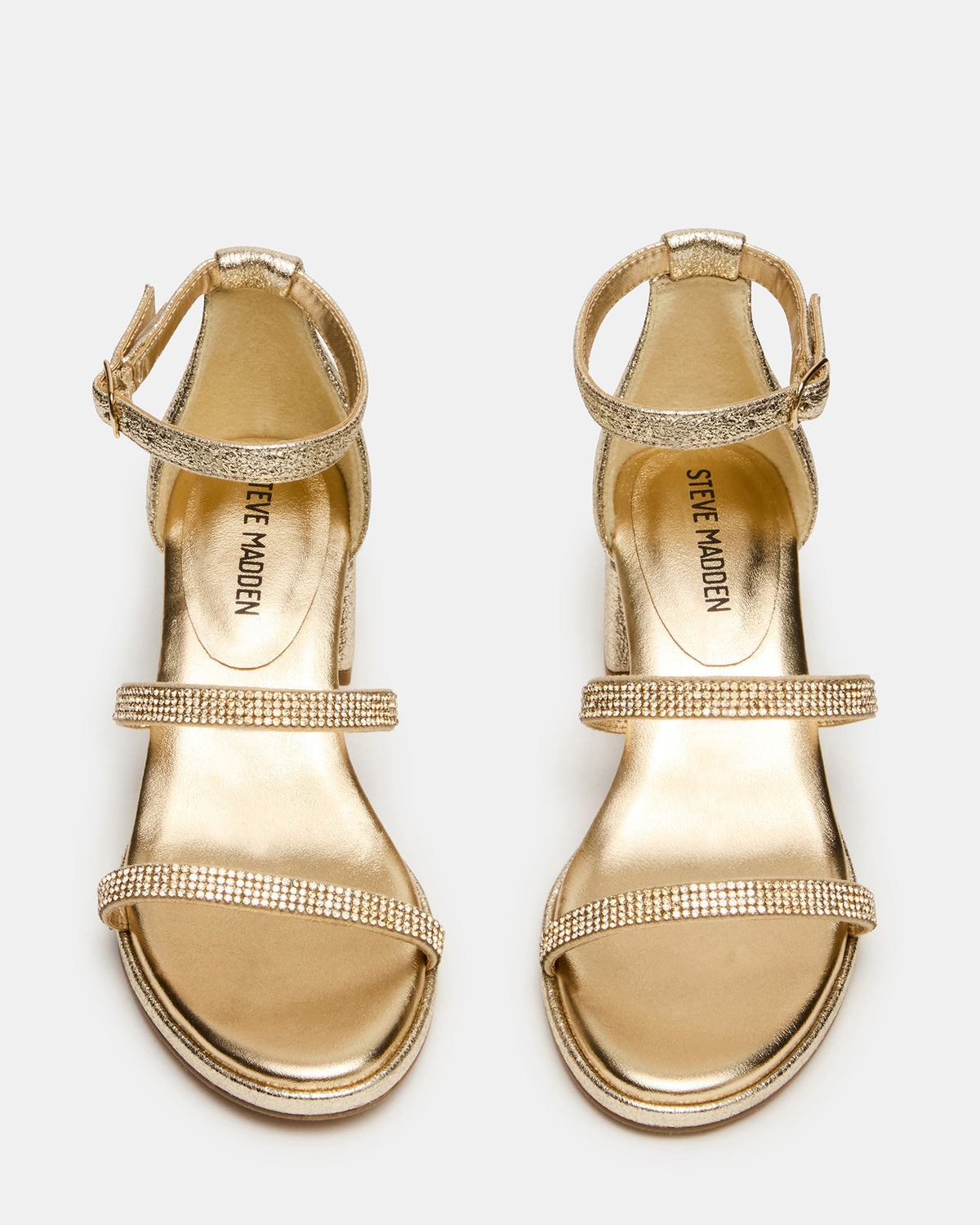 Kids' SIZZLE Gold Girls' Strappy Block Heel | Steve Madden