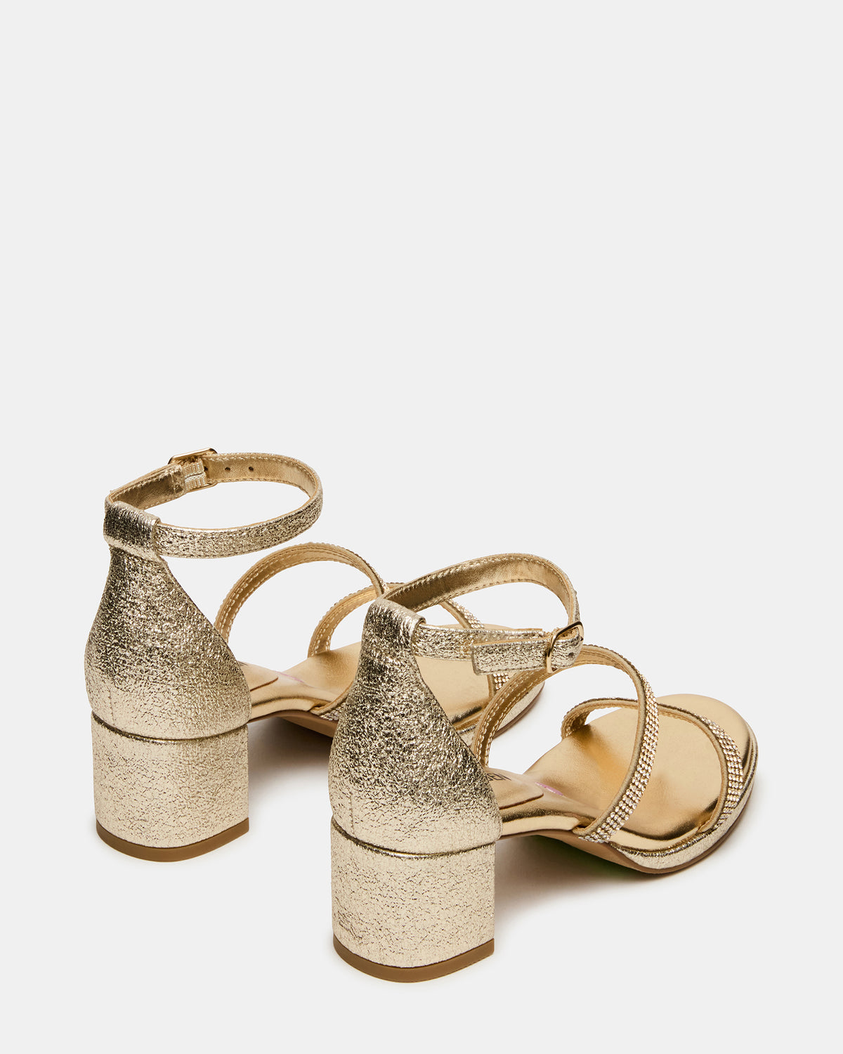 Kids' SIZZLE Gold Girls' Strappy Block Heel | Steve Madden