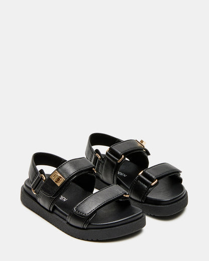 Toddlers' MONA Black Girls' Flatform Sandal | Steve Madden