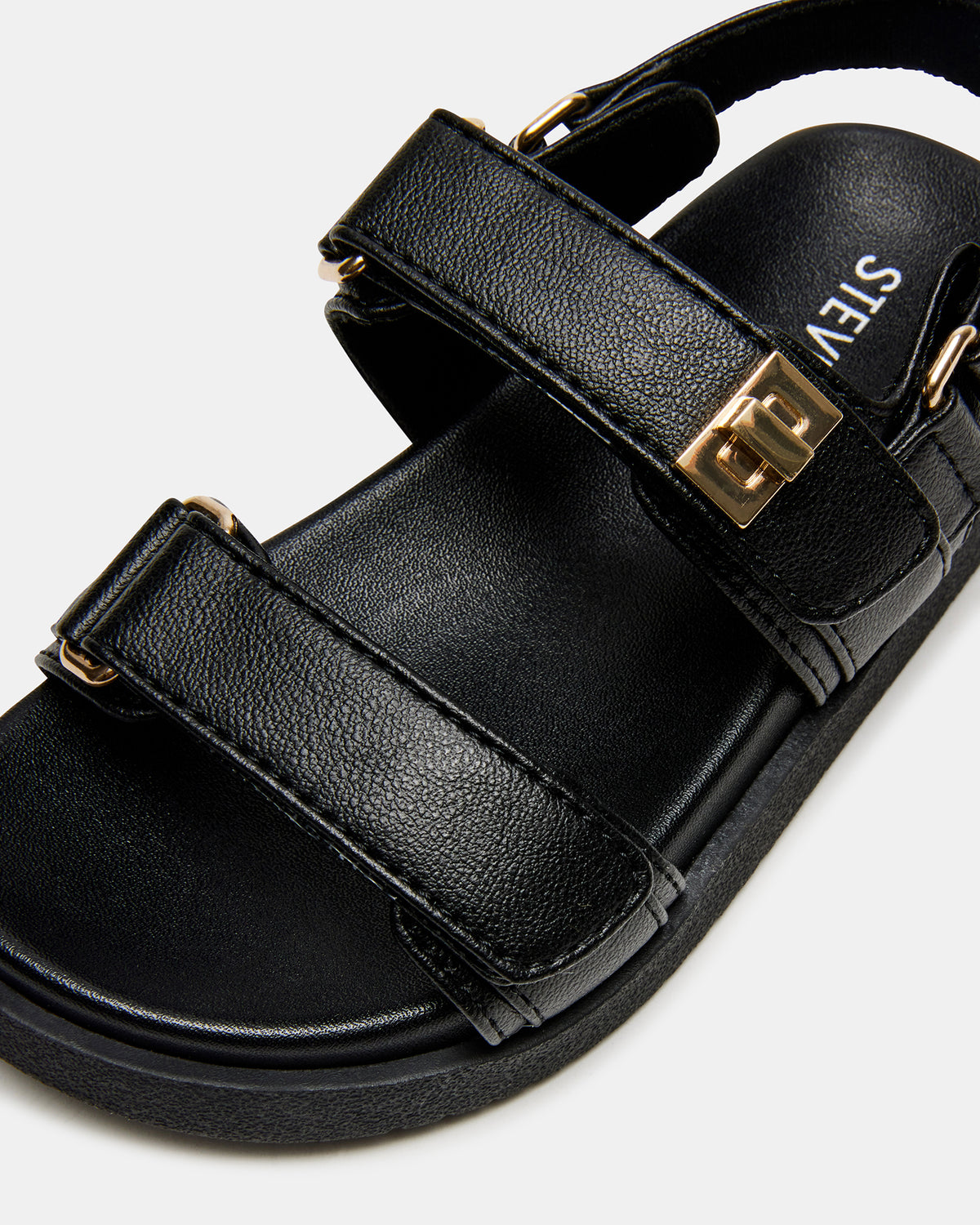 Toddlers' MONA Black Girls' Flatform Sandal | Steve Madden