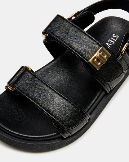 Toddlers' MONA Black Girls' Flatform Sandal | Steve Madden