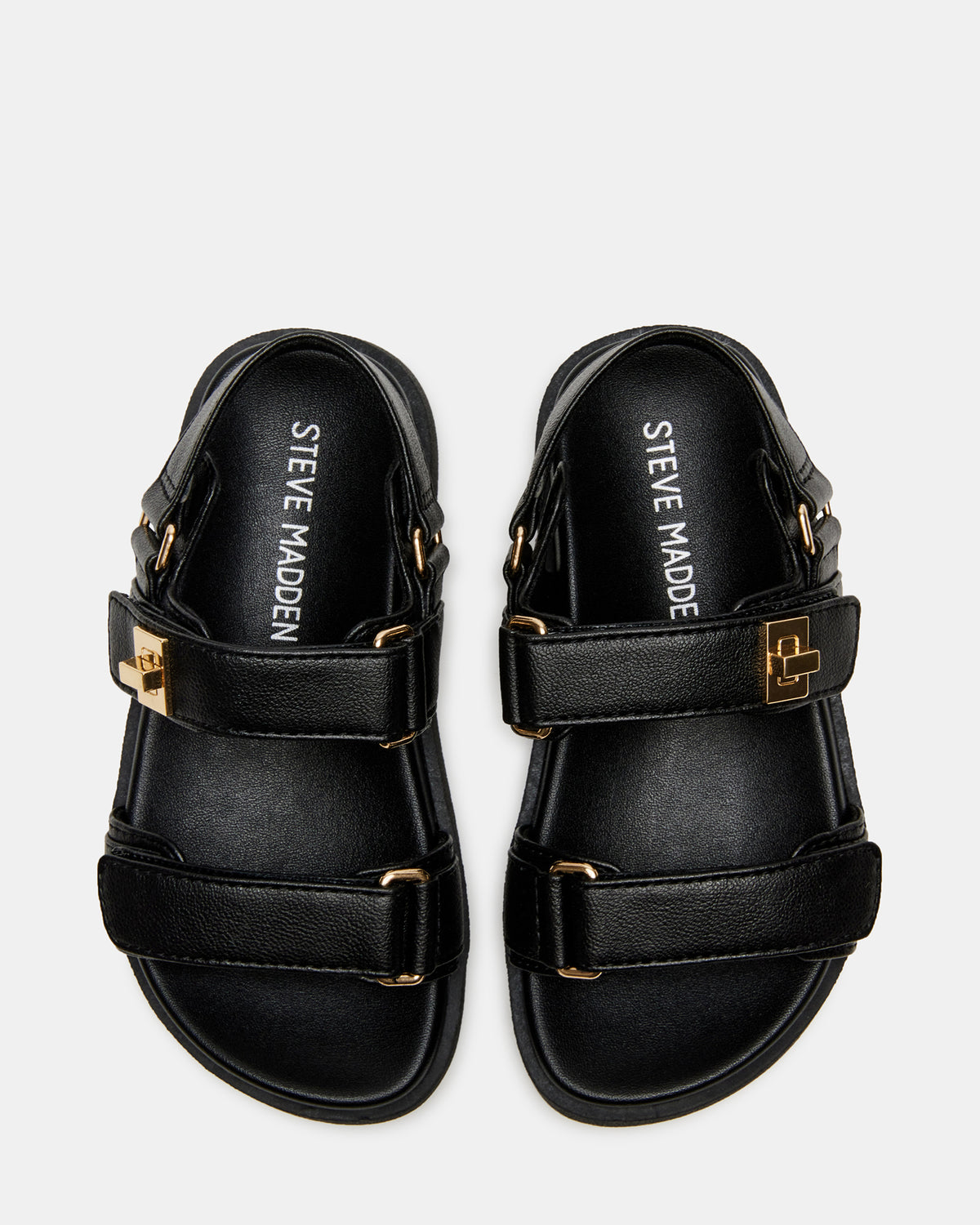 Toddlers' MONA Black Girls' Flatform Sandal | Steve Madden