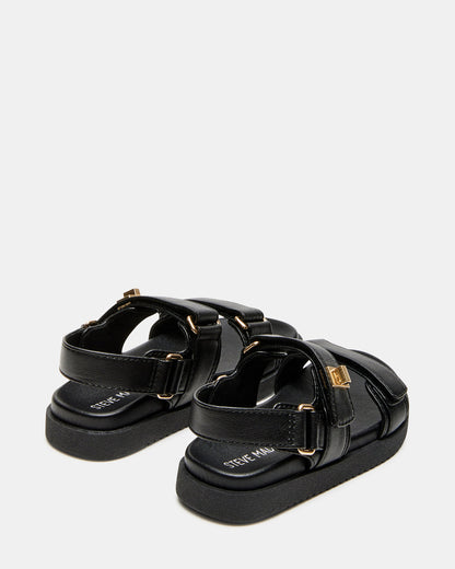 Toddlers' MONA Black Girls' Flatform Sandal | Steve Madden