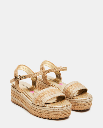 Kids' CLEO Natural Girls' Platform Wedge | Steve Madden