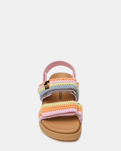 Toddlers' MONA Pastel Multi Girls' Flatform Sandal | Steve Madden