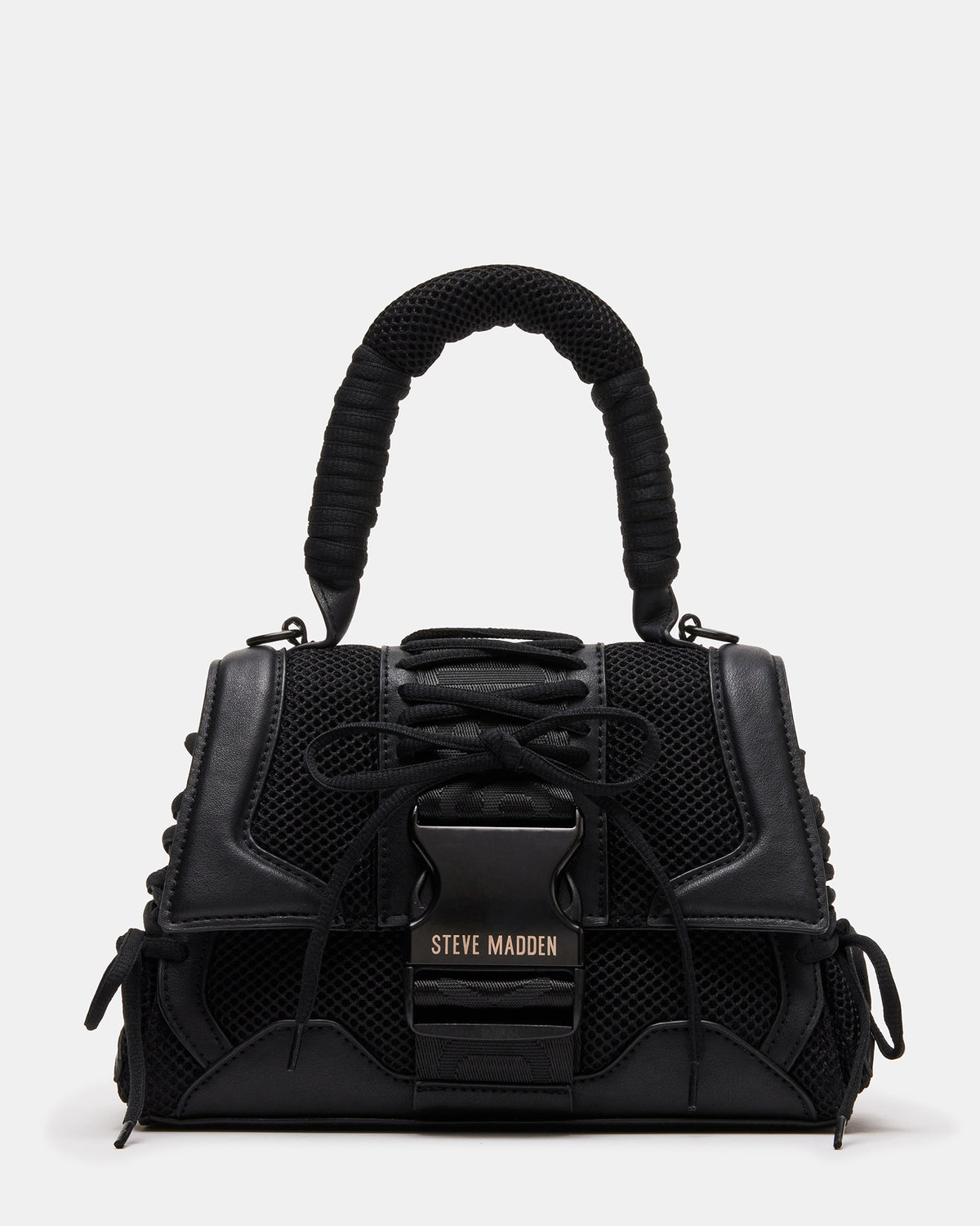 DIEGO Black Women's Handbag with Crossbody Strap | Steve Madden