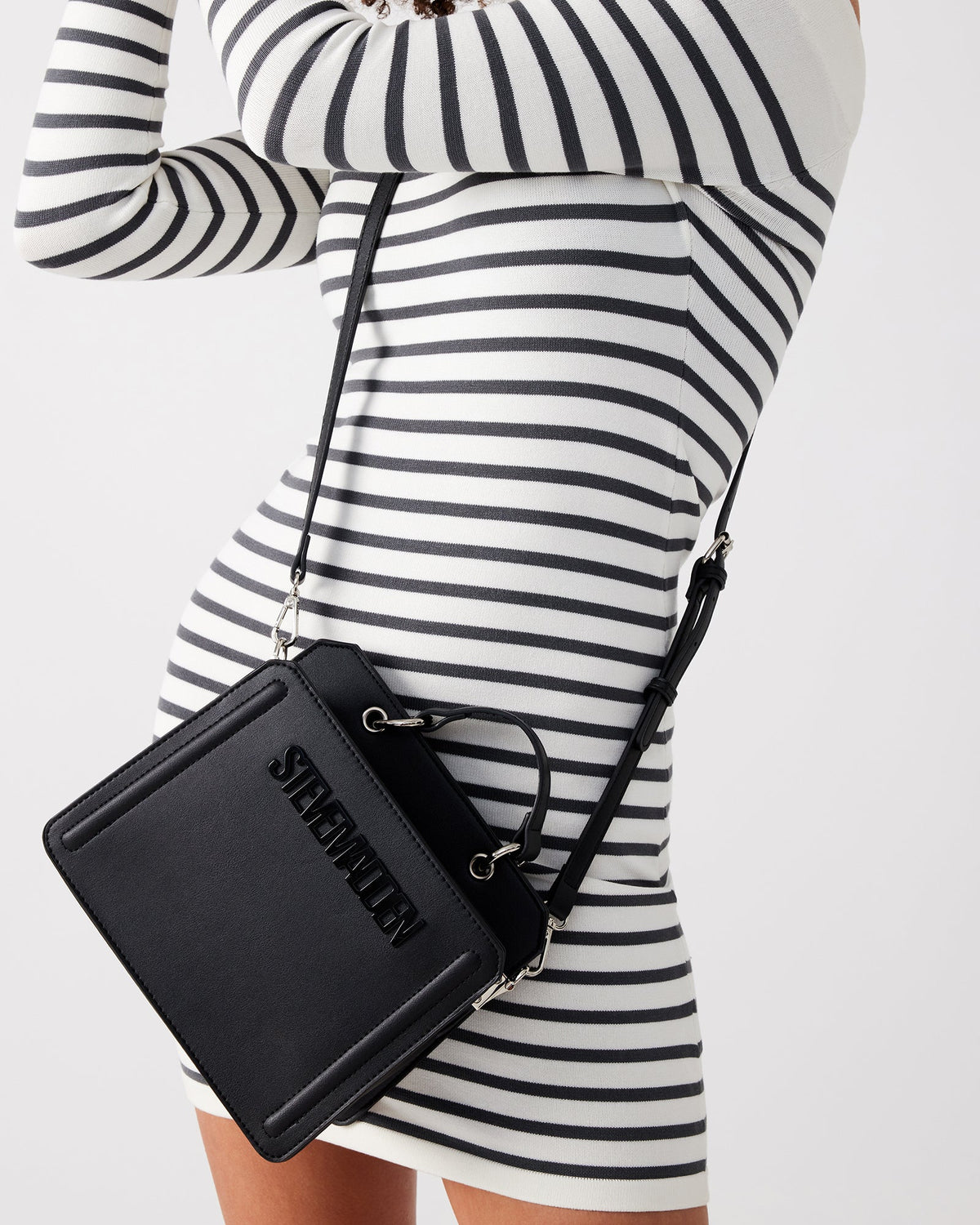 EVELYN Fang Bag Black Top Handle Crossbody Bag | Steve Madden