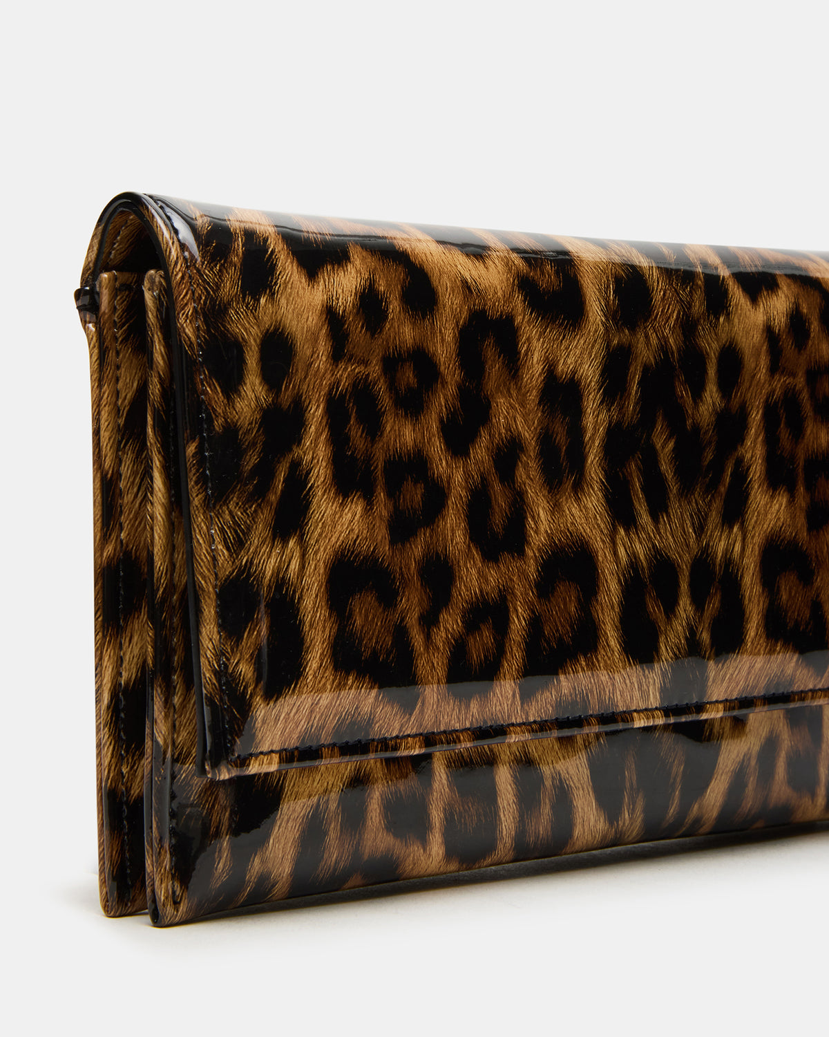 JULIANA Bag Leopard Patent Crossbody Clutch Handbag | Steve Madden