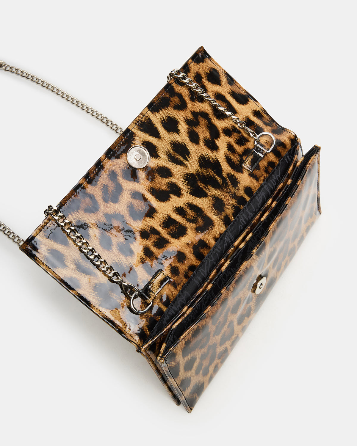 JULIANA Bag Leopard Patent Crossbody Clutch Handbag | Steve Madden