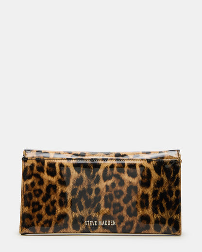 JULIANA Bag Leopard Patent Crossbody Clutch Handbag | Steve Madden