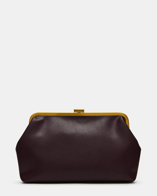 KISSES Bag Wine Chain Strap Crossbody Clutch Handbag | Steve Madden