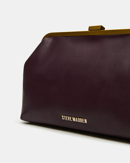 KISSES Bag Wine Chain Strap Crossbody Clutch Handbag | Steve Madden