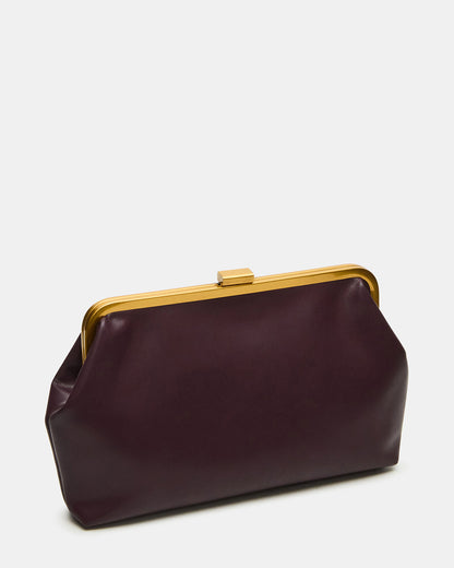 KISSES Bag Wine Chain Strap Crossbody Clutch Handbag | Steve Madden