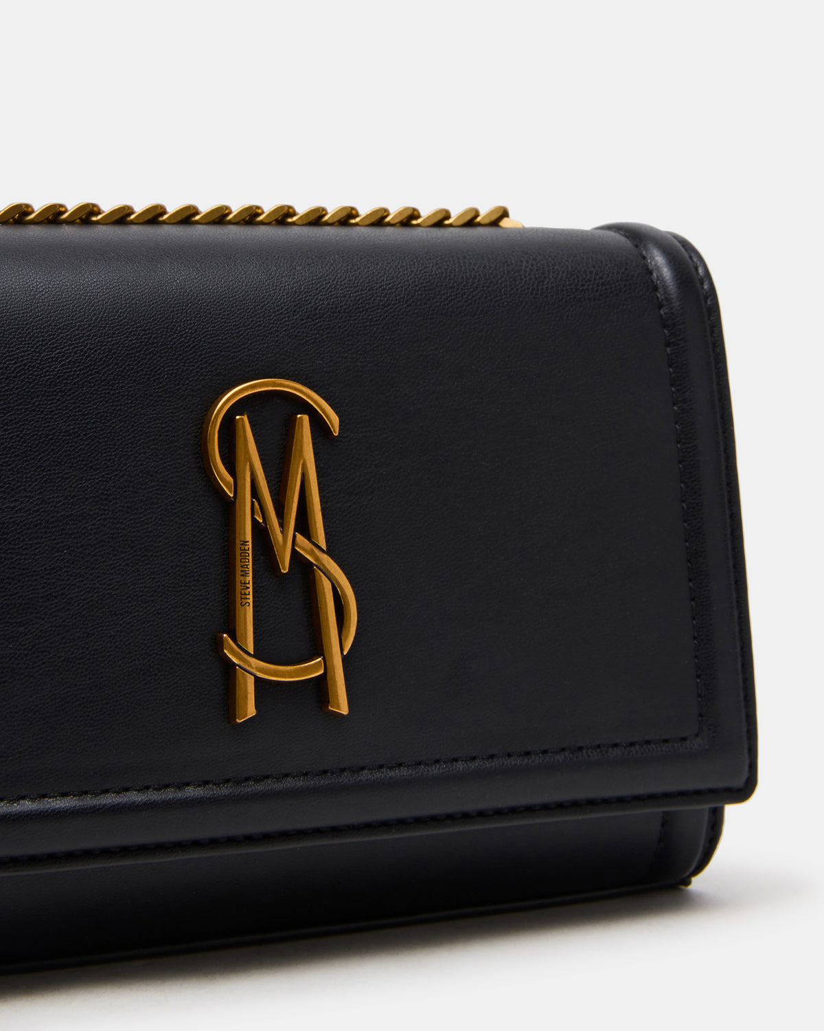 LARISAL Bag Black Chain Crossbody Shoulder Strap Handbag | Steve Madden