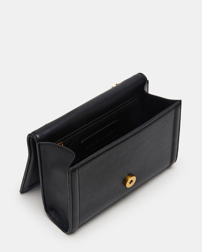 LARISAL Bag Black Chain Crossbody Shoulder Strap Handbag | Steve Madden