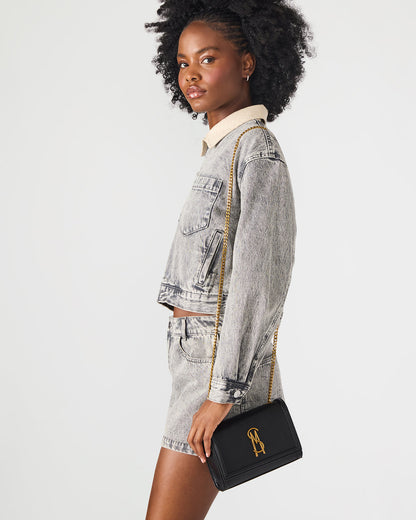 LARISAL Bag Black Chain Crossbody Shoulder Strap Handbag | Steve Madden