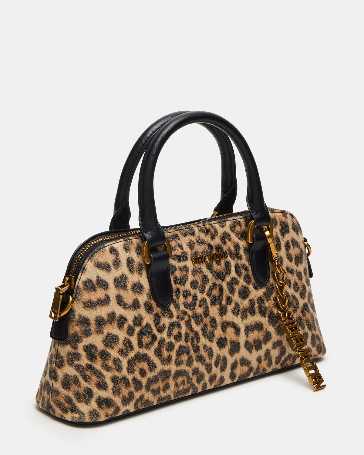 SMYTH Bag Leopard Crossbody Bag Charm Top Handle Handbag | Steve Madden