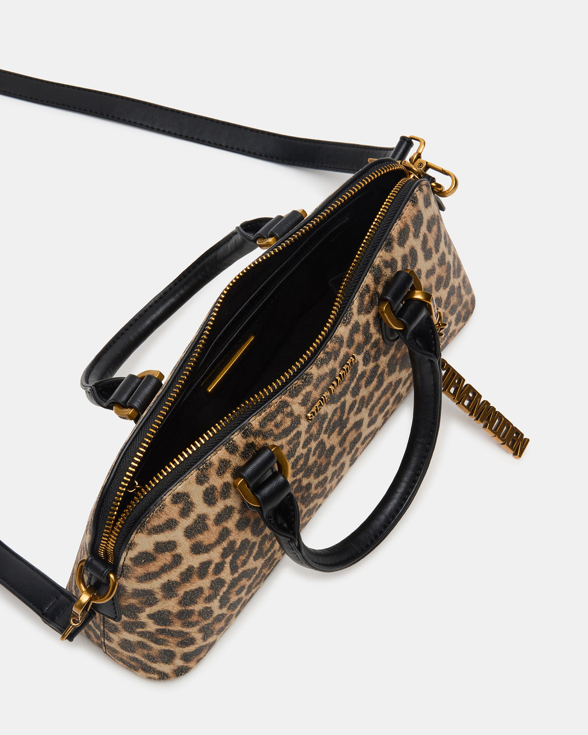 SMYTH Bag Leopard Crossbody Bag Charm Top Handle Handbag | Steve Madden