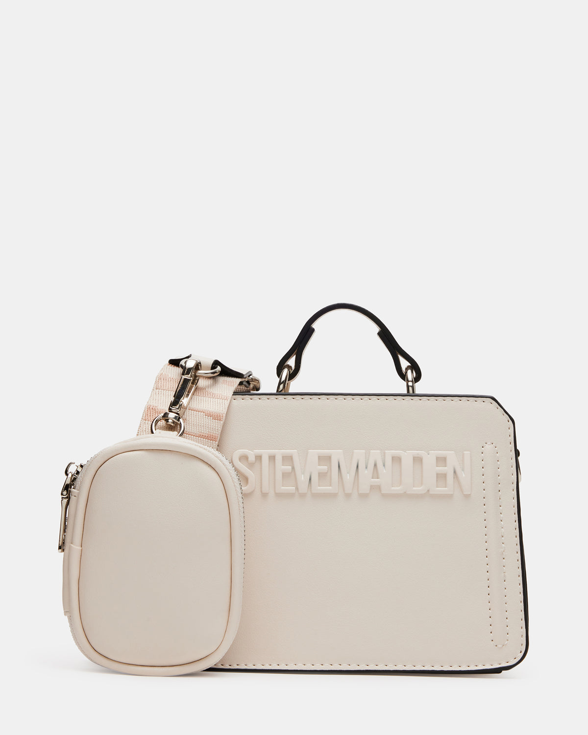EVELYN Mini Bag Cream | Women's Top-Handle Crossbody Bag | Steve Madden