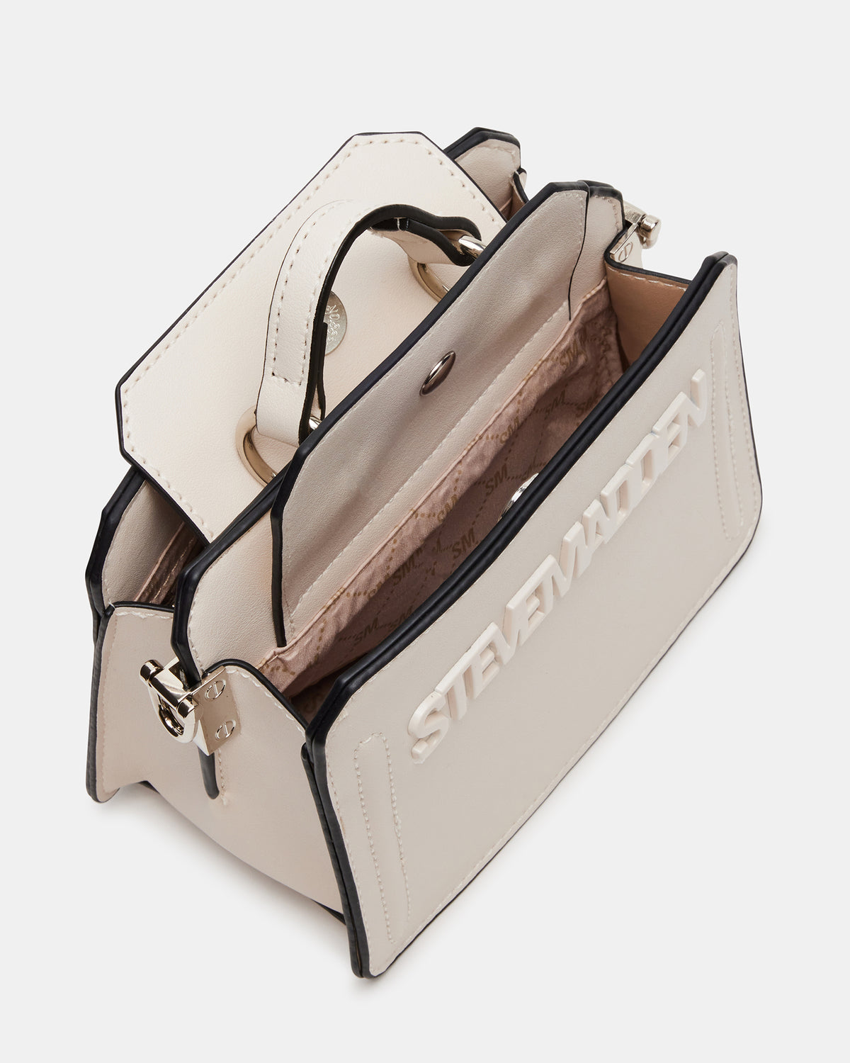 EVELYN Mini Bag Cream | Women's Top-Handle Crossbody Bag | Steve Madden
