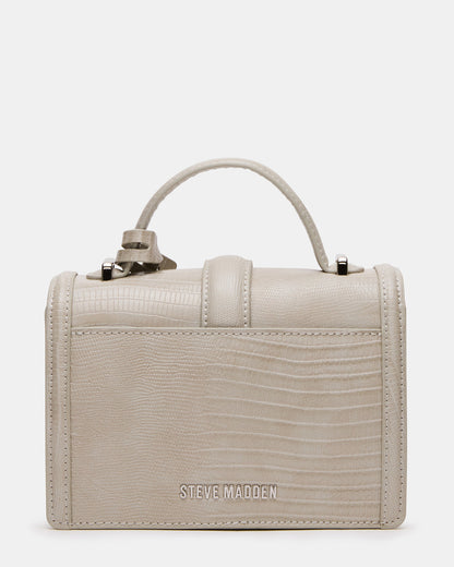 CLARK Bag Light Grey Structured Top-Handle Mini Handbag | Steve Madden