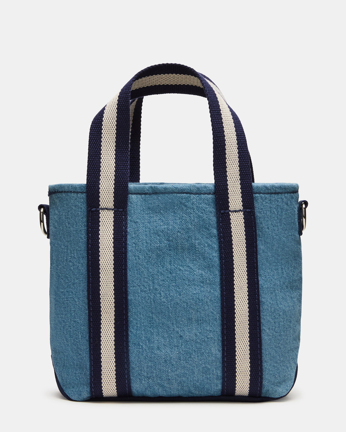 COLLEGE Bag Denim Top-Handle Crossbody Tote Handbag | Steve Madden
