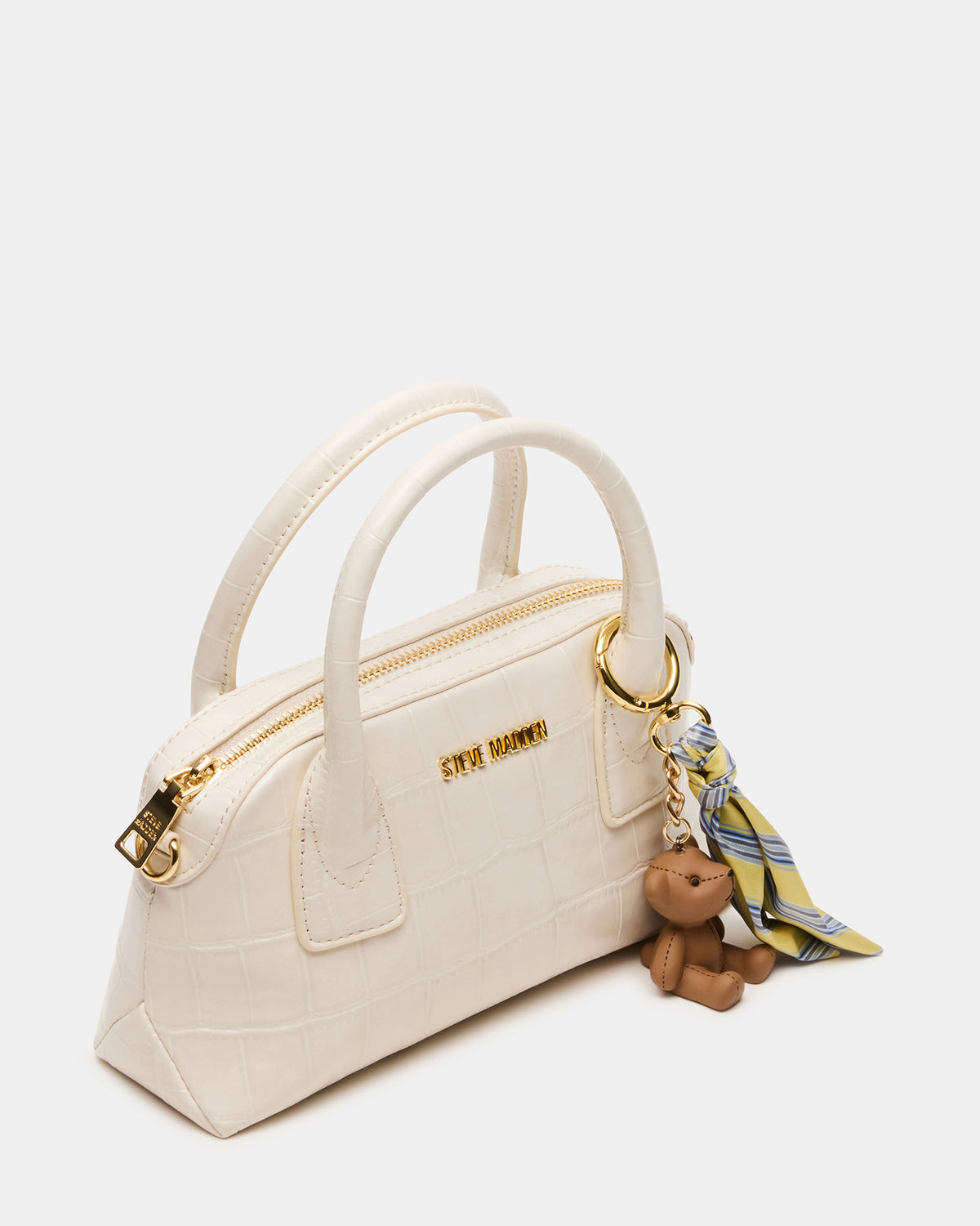 MELODIE Bag Bone Crocodile Dome Satchel Top-Handle Crossbody Handbag | Steve Madden