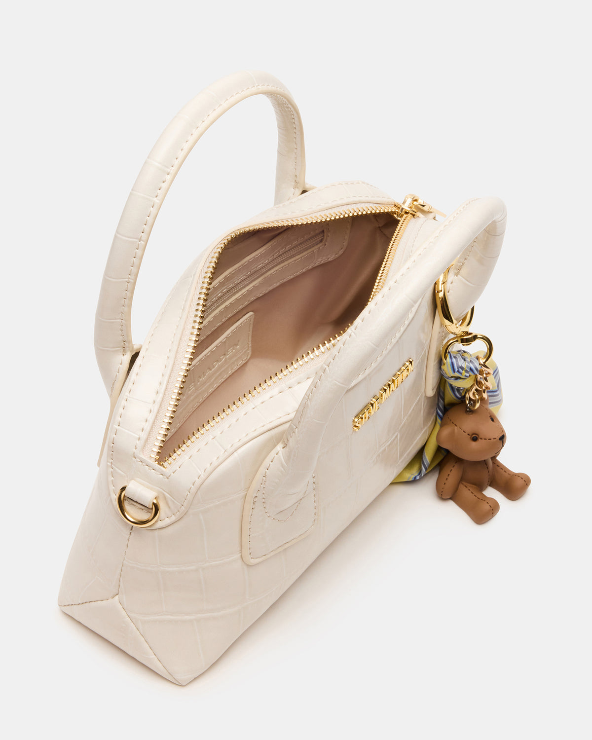 MELODIE Bag Bone Crocodile Dome Satchel Top-Handle Crossbody Handbag | Steve Madden