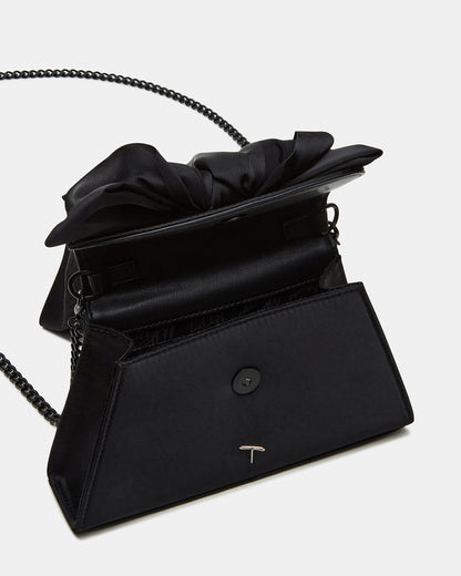COSETTE Bag Black Satin Beaded Top-Handle Mini Handbag | Steve Madden