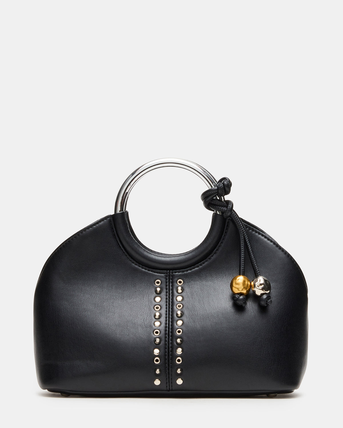 GEENA Embellished Bag Black Ring Top-Handle Crossbody Handbag | Steve Madden