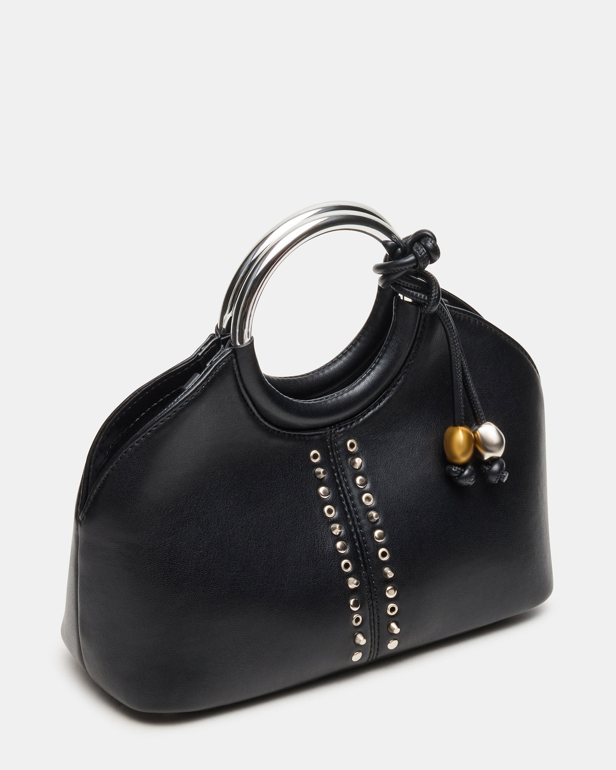 GEENA Embellished Bag Black Ring Top-Handle Crossbody Handbag | Steve Madden