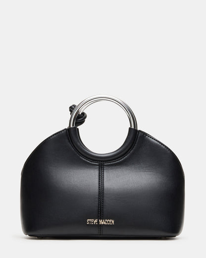 GEENA Embellished Bag Black Ring Top-Handle Crossbody Handbag | Steve Madden