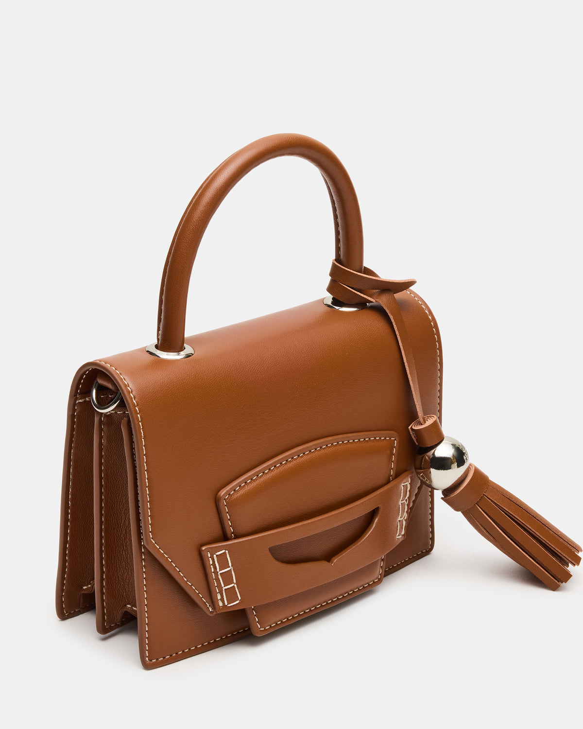 PREPPY Bag Toffee Structured Top-Handle Penny Loafer Crossbody Handbag | Steve Madden
