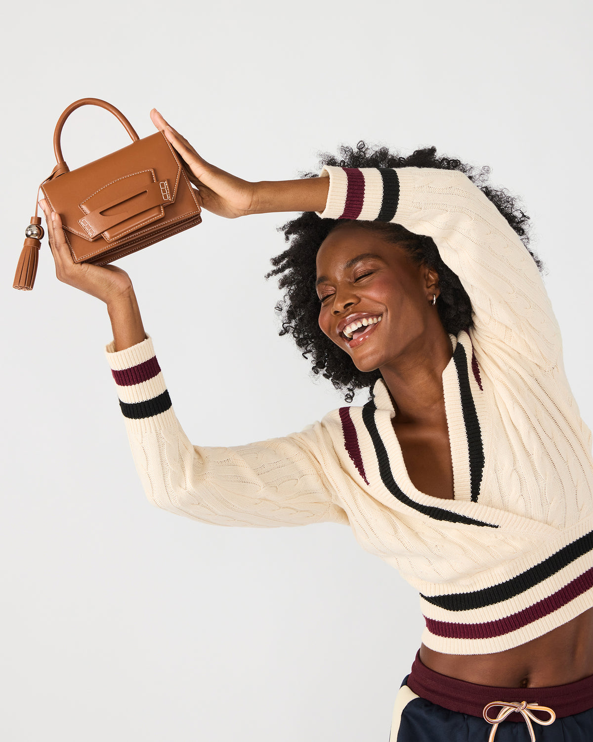 PREPPY Bag Toffee Structured Top-Handle Penny Loafer Crossbody Handbag | Steve Madden