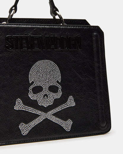 EVELYN Skull Bag Black Top Handle Crossbody Bag | Steve Madden