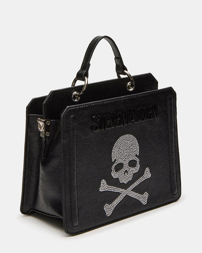 EVELYN Skull Bag Black Top Handle Crossbody Bag | Steve Madden