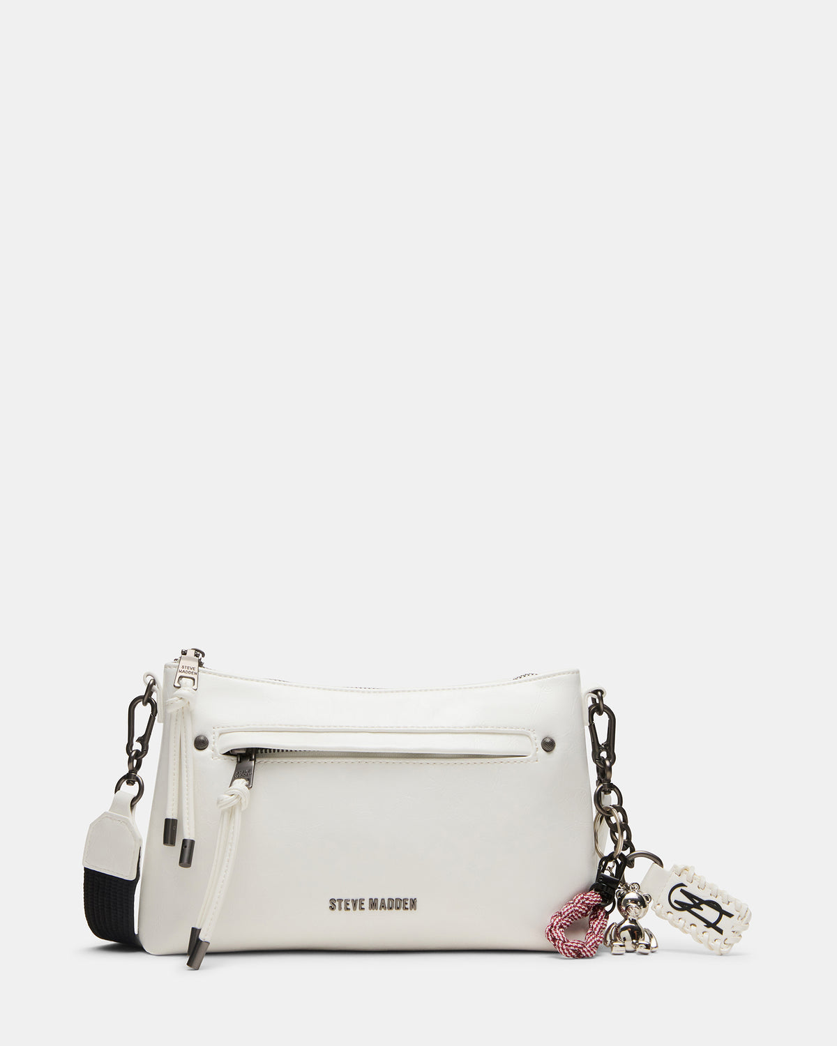 JONY Bag White Top-Zipper Crossbody Handbag | Steve Madden