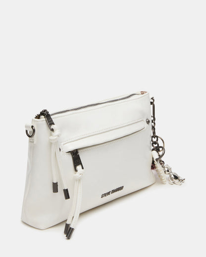 JONY Bag White Top-Zipper Crossbody Handbag | Steve Madden