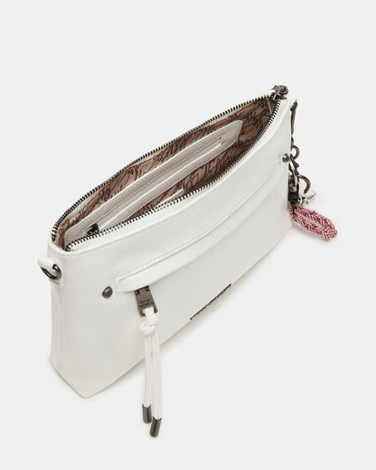 JONY Bag White Top-Zipper Crossbody Handbag | Steve Madden
