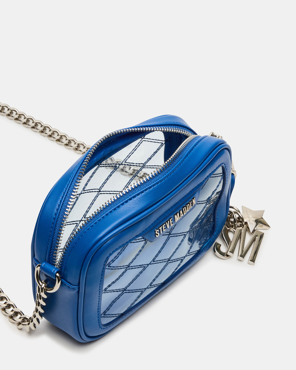 JELLY Bag Blue Clear Camera Crossbody Handbag | Steve Madden