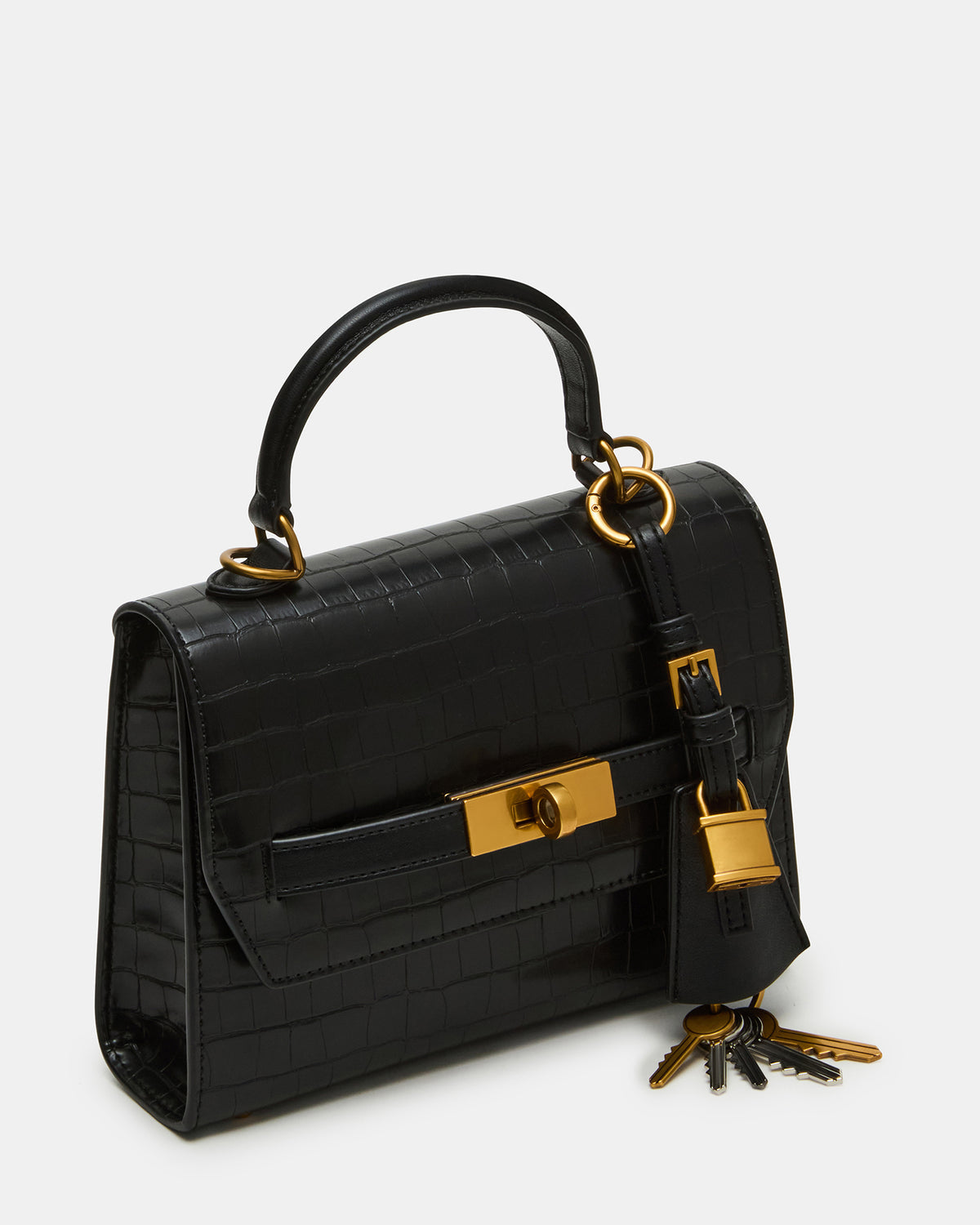 ELLOISE Bag Black Structured Mini Crossbody Handbag | Steve Madden