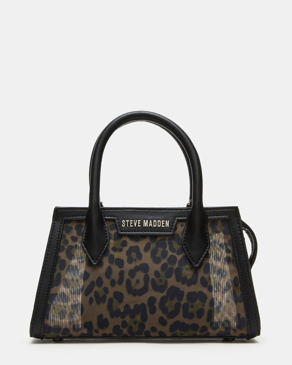PEACHY Leopard Women's Mini Top-Handle Mesh Handbag | Steve Madden